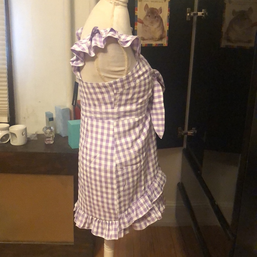 Fashion nova purple and white checkered dress - Picture 7 of 7